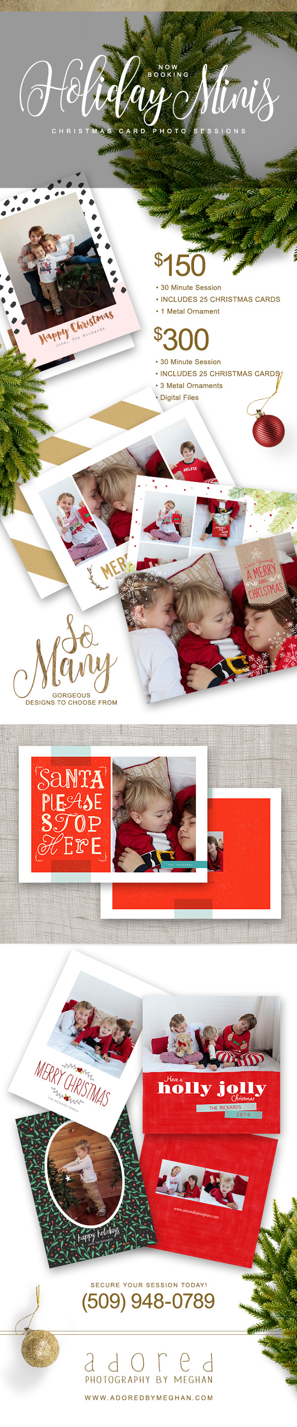 Tricities WA Christmas Mini-Sessions with Adored by Meghan
