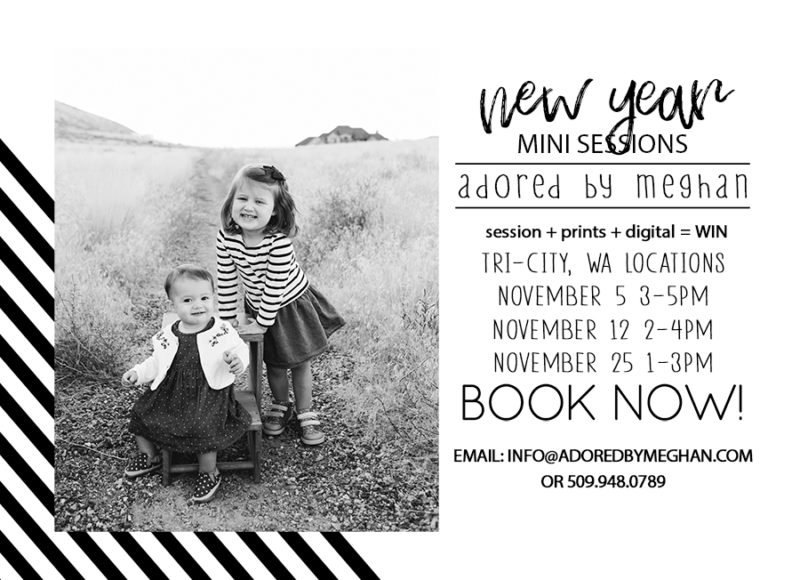 A GRANDER take on holiday minis with your photographer. Join Adored by Meghan to get some beautiful portraits of your family, along with prints you can display throughout the years to come.