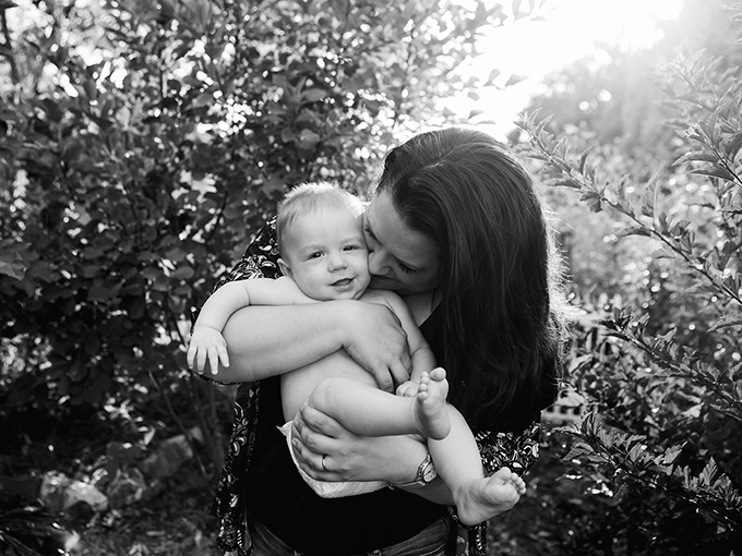 Black and white portrait of mother and son. Mother's Day photos Tri-Cities, WA photographer Adored by Meghan Rickard photography