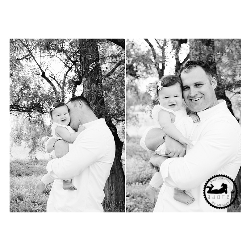 Daddy & Daughter Black and White: Richland WA Baby & Family Photographer Adored by Meghan