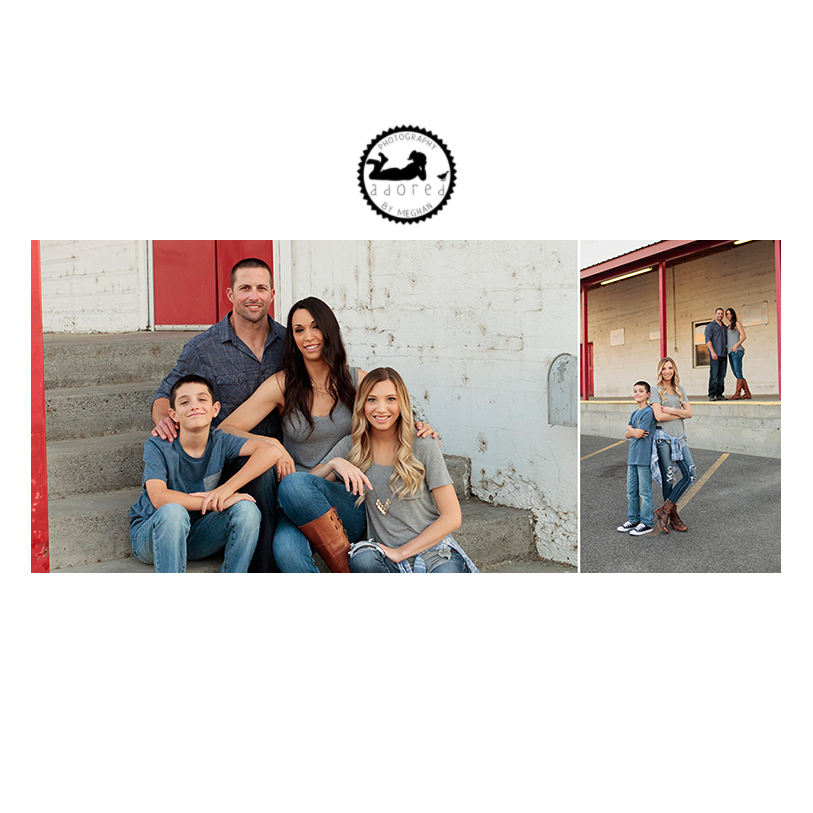 Family portraits in Downtown Kennewick at Farmer's Exchange. Photographer Adored by Meghan