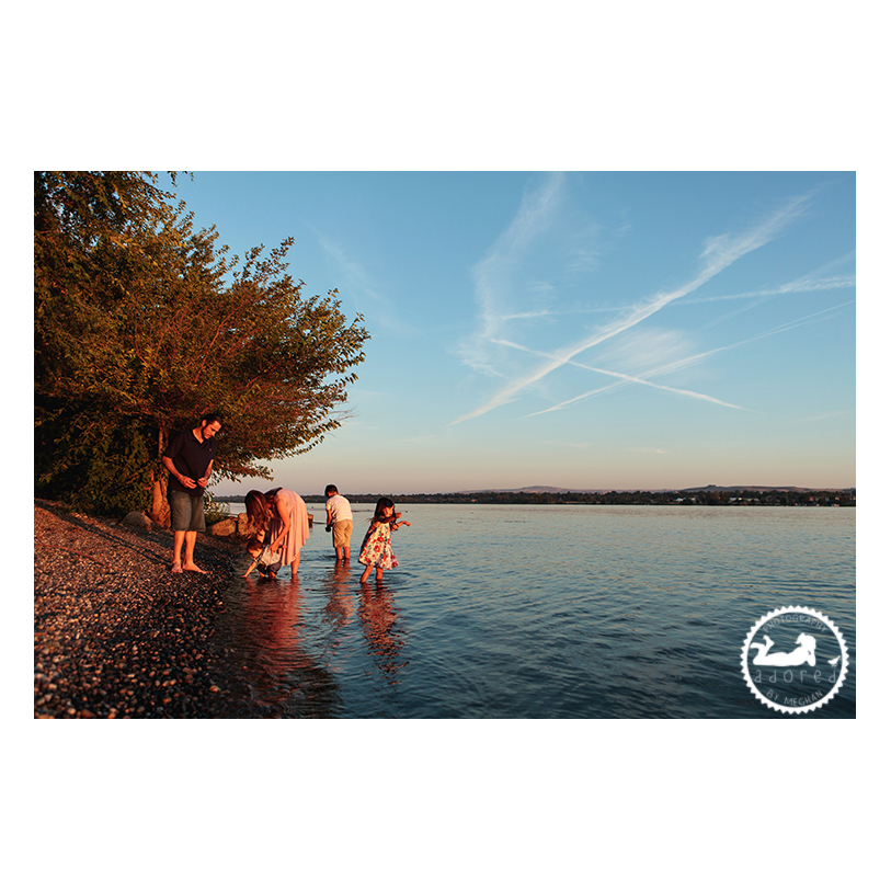 Family lifestyle portraits along the Columbia River with photographer Adored by Meghan.