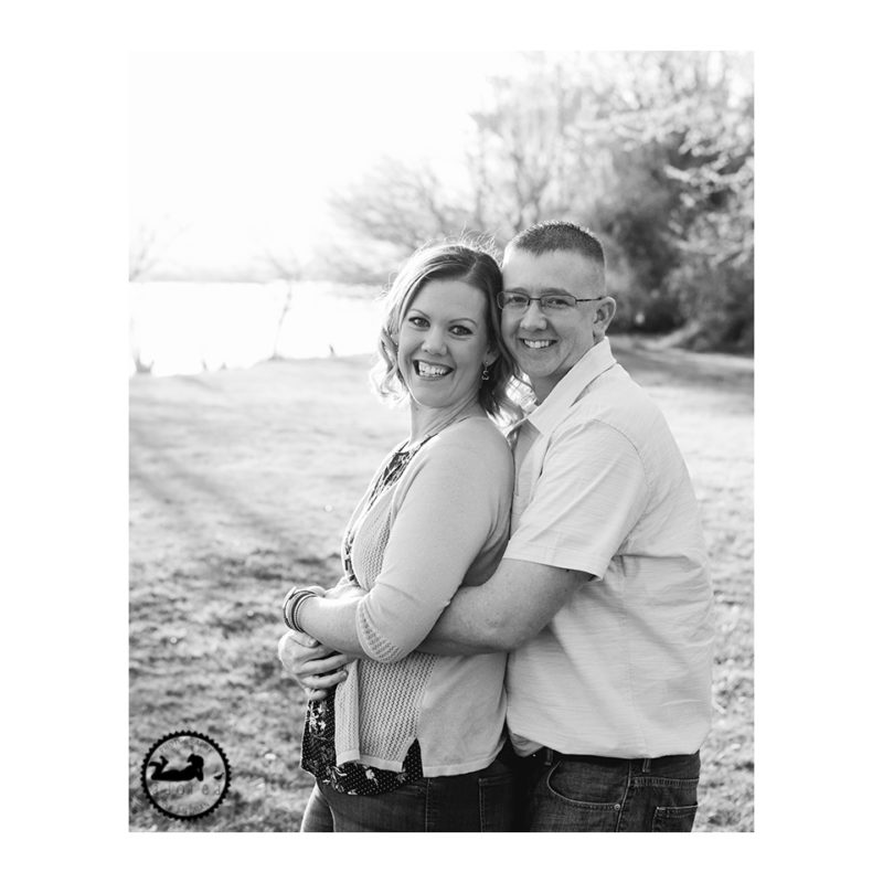 Black and white photo of Mom & Dad during a family portrait session with Adored by Meghan, Tri-Cities, WA.