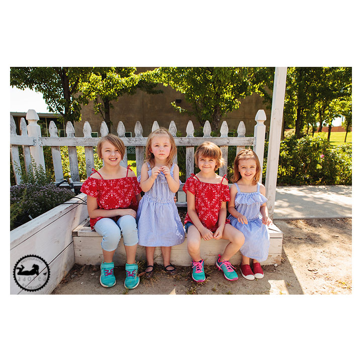 Four girls, four daughters, sisters and siblings. Photographed by Adored by Meghan, Tri-Cities, WA