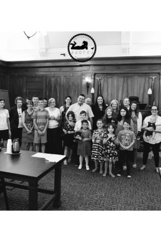 It's adoption day in Pasco, WA for the Jones family.