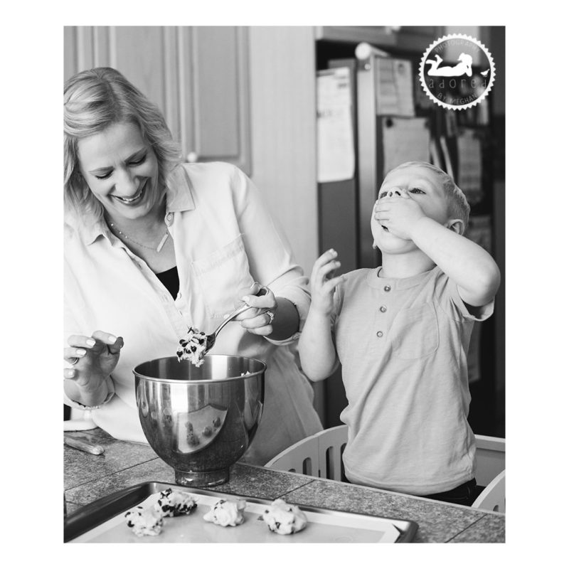 Test tasting cookie dough with Mom. Adored by Meghan, Kennewick, WA photographer.